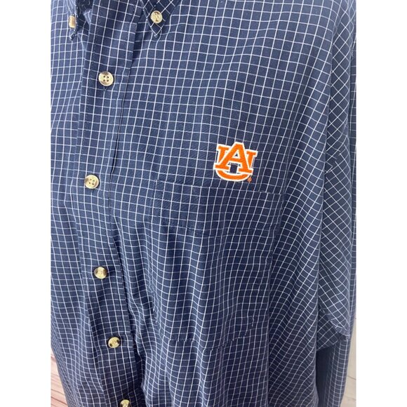 Antigua SEC Auburn Tigers War Eagle Button Down Shirt Blue Patterned Large‎ - Picture 4 of 7